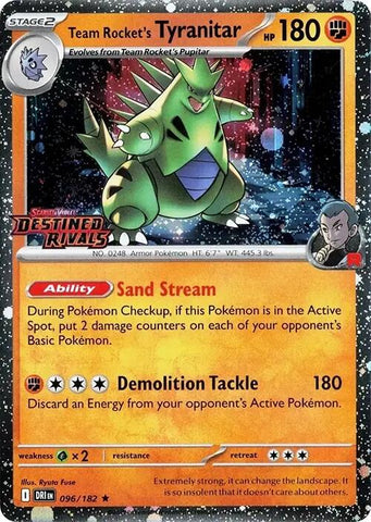 Team Rocket's Tyranitar (096/182) (Destined Rivals Stamp) [Scarlet & Violet: Destined Rivals]
