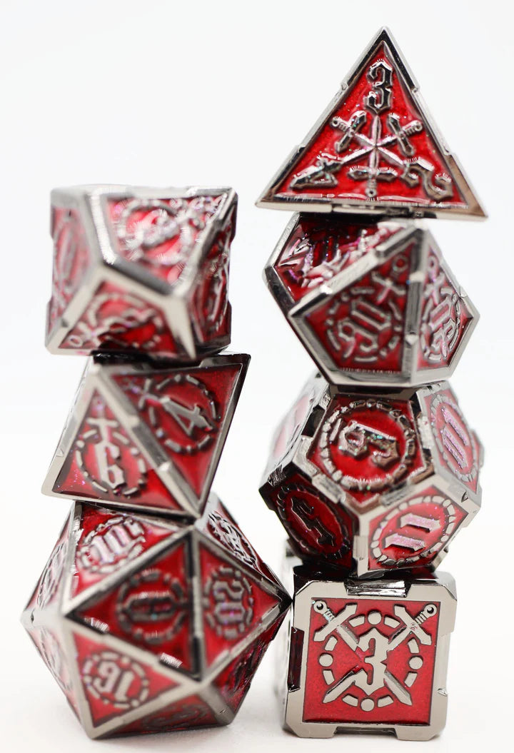 Crossed Swords: Metal RPG Dice Set