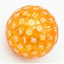 45 MM Metal D100 - Orange with White Font