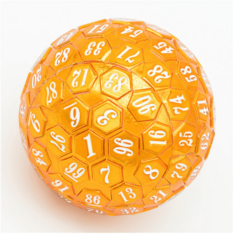 45 MM Metal D100 - Orange with White Font