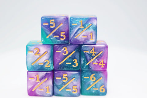 -1/-1 Light Blue & Purple Counters for Magic