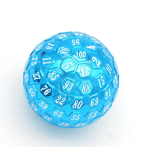 45MM Metal D100 - Blue with White Font