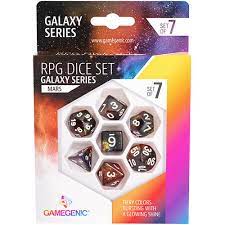 Game Genic Dice: Mars - Galaxy Series RPG Set (7)