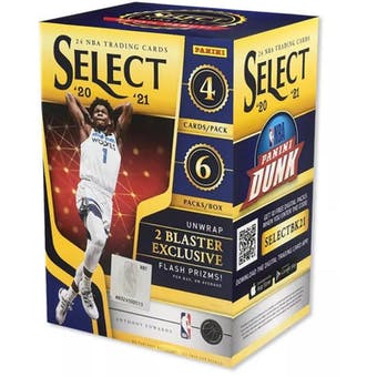 2020/21 Panini Select Basketball 6-Pack Blaster Box (Flash Prizms!)