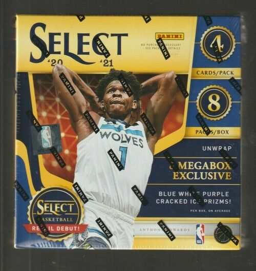 2020-21 Panini Select Basketball Mega Box (Blue, White, Purple)