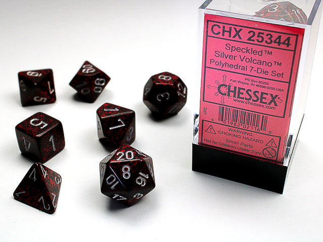 Speckled® Polyhedral Silver Volcano™ 7-Die Set