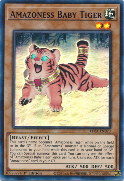 Amazoness Baby Tiger (Blue) [LDS1-EN023] Ultra Rare