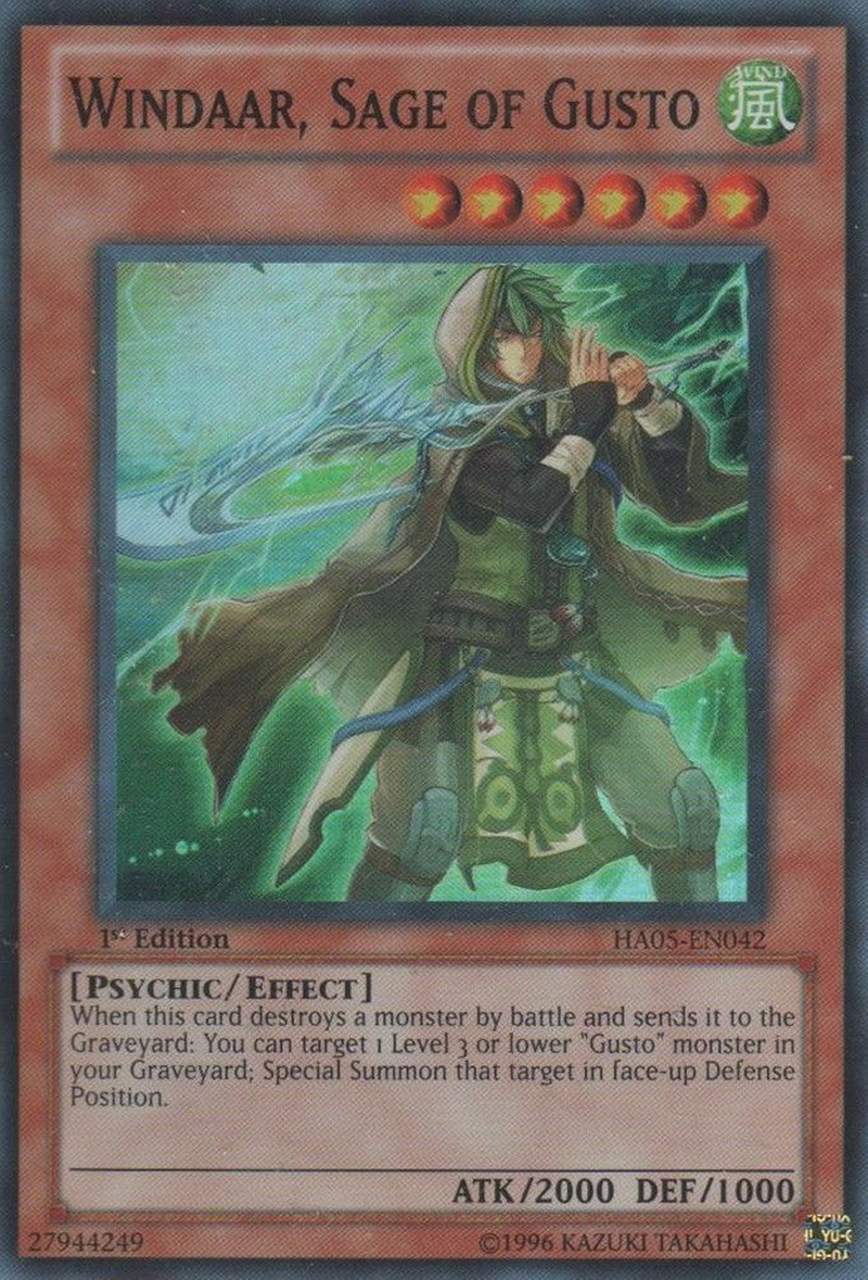 Windaar, Sage of Gusto [HA05-EN042] Super Rare