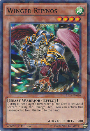 Winged Rhynos [BP03-EN030] Shatterfoil Rare