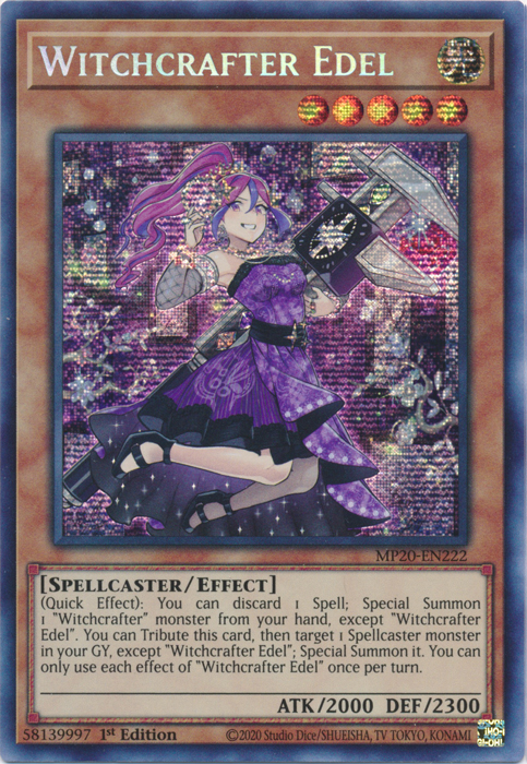 Witchcrafter Edel [MP20-EN222] Prismatic Secret Rare