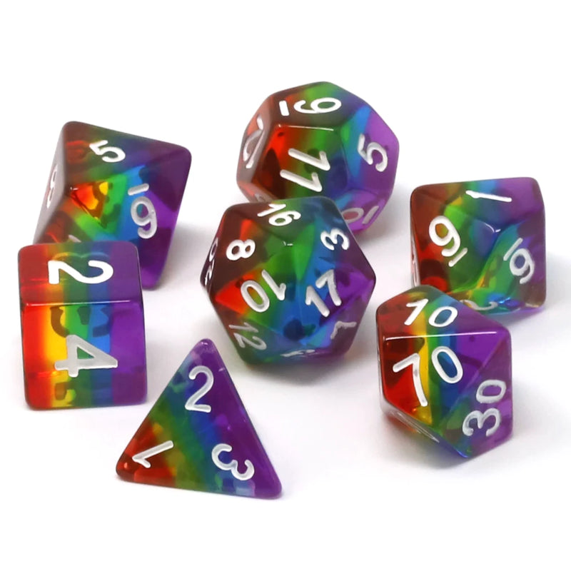 7 Piece RPG Set - Prismatic Rainbow