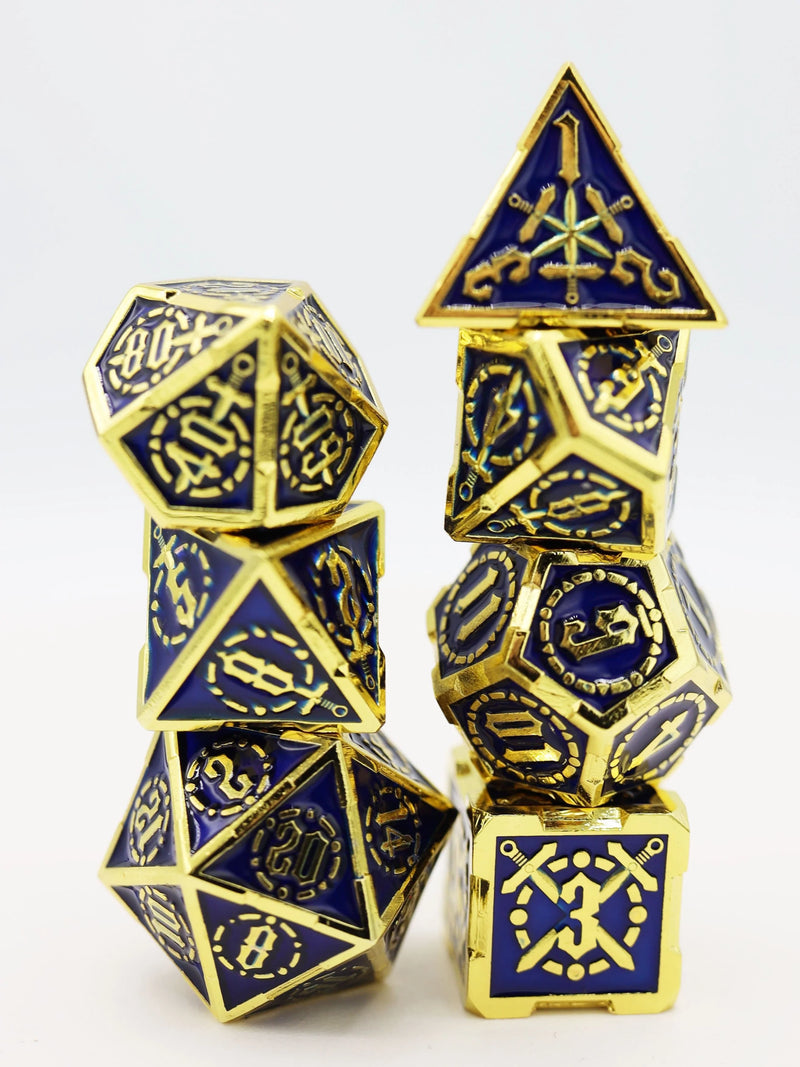 Crossed Swords: Metal RPG Dice Set