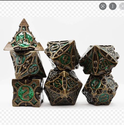Ancient Forest Arrow RPG Metal dice