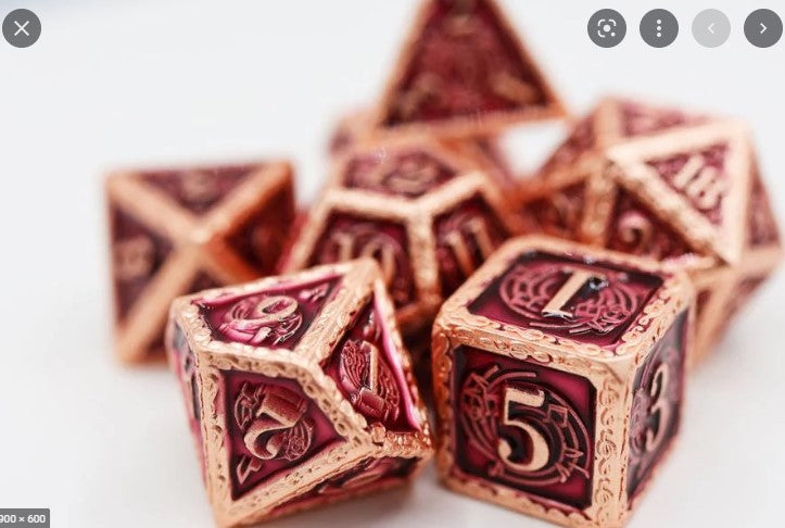 Bardic Song Allegro RPG Metal Dice Set
