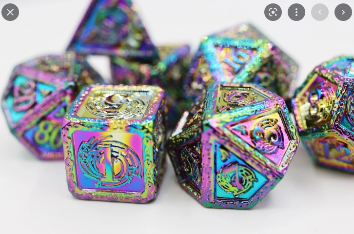 Bardic Song Concerto RPG Metal Dice Set