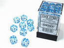 Borealis® 12mm d6 Icicle™/light blue  Luminary™ Dice Block™ (36 dice)