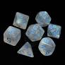 7 piece RPG Set Glacial Moonstone with Blue