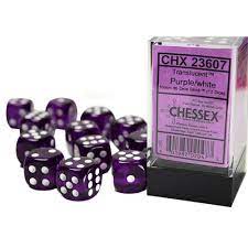 Translucent Purple/White Dice Block