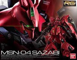 Bandai 1/144 Scale RG(29) MSN-04 Sazabi Char's Mobile Suit Gundam Model Kit