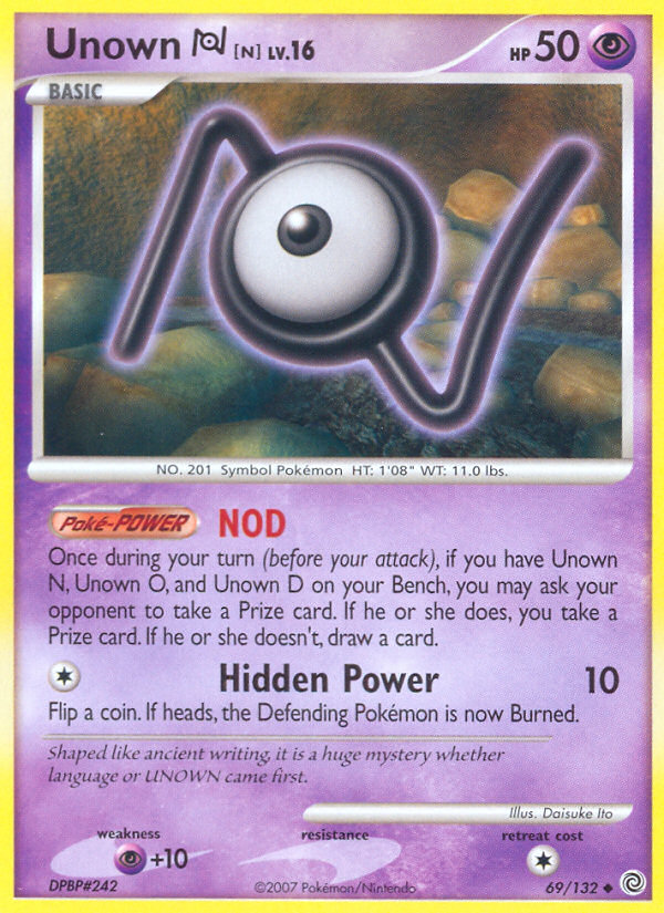 Unown A Diamond & Pearl, Pokémon