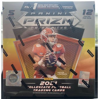 2021 PANINI PRIZM DRAFT PICKS FOOTBALL MEGA BOX (ORANGE ICE PRIZM)