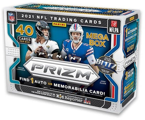 2021 Panini NFL Prizm Football Trading Card Mega Box (F)