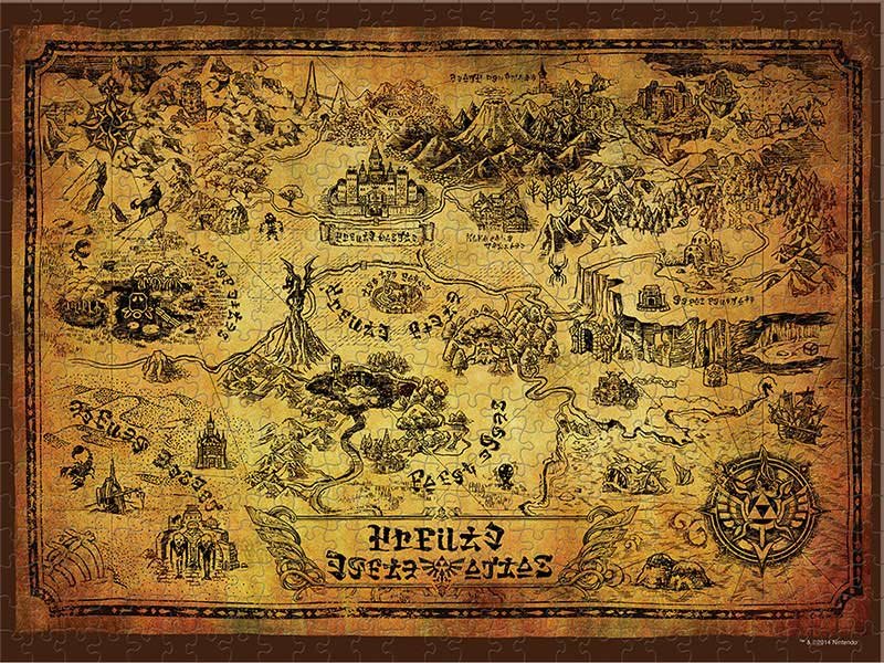 Zelda - Hyrule Map - 1000 pc puzzle